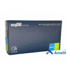 Рукавички нітрилові easyCARE, без пудри,"L" блакитні (ZARYS), 50 пар/пак.